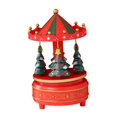 thumbnail image 3 of Caja de música decorativa con forma de carrusel navideño, mecanismo de cuerda, ligera y decorativa. Estilo D, 3 of 9