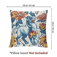thumbnail image 4 of nygtbtfer Decorative Throw Pillow Covers Blue Scandinavian Swedish Dala Horses and Kurbits Flowers Pillow Case Cushion Cover for Couch Sofa Bed Outdoor Living Room Farmhouse White, 4 of 7