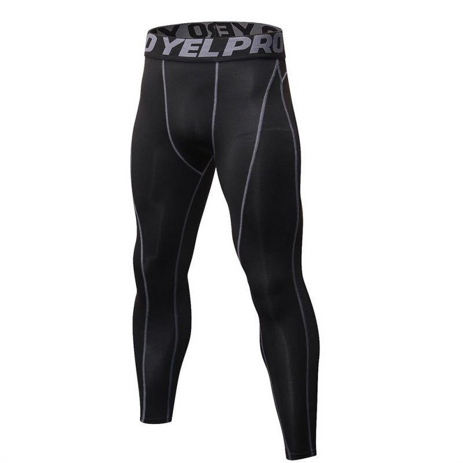 Qlans Men Running Tights High Waisted Winter Cyling Pants Workout Running Sports Leggings