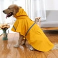 thumbnail image 1 of Impermeable ajustable para perros grandes, chaqueta ligera tipo poncho con capucha y tira reflectante (1 unidad, amarillo, XL), 1 of 4