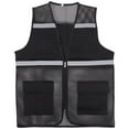 thumbnail image 6 of Jogging Spandex Black With Zipper Safety Vest Mesh Vest Breathable Fabric With Reflective Strips DARK GREEN XXXL 52, 6 of 8