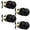 Black-4 Pack, variant on Oil Rubbed Bronze 4 Pack Interior Door Knobs Hall Closet Passhandles Non-locking Keyless