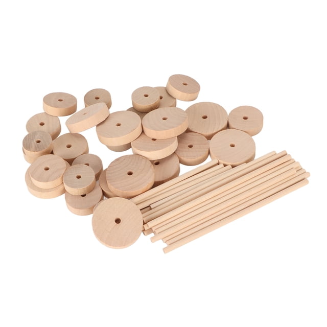 Ruedas De Madera Sin Terminar, Discos De Ruedas De Madera Compactos De Bricolaje Pulidos Ecológicos Para Manualidades Para Base De árbol De Navidad