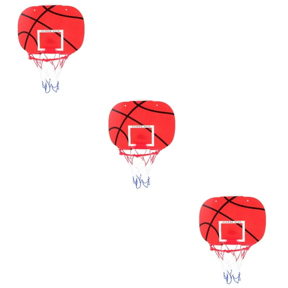 3 Sets Mini Decoration Wall Mounted Basketball Hoop Toy Baby