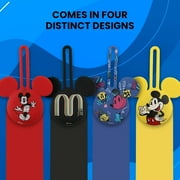 Disney Mickey Mouse Silicone AirTag Holder Keychains - 4-Pack