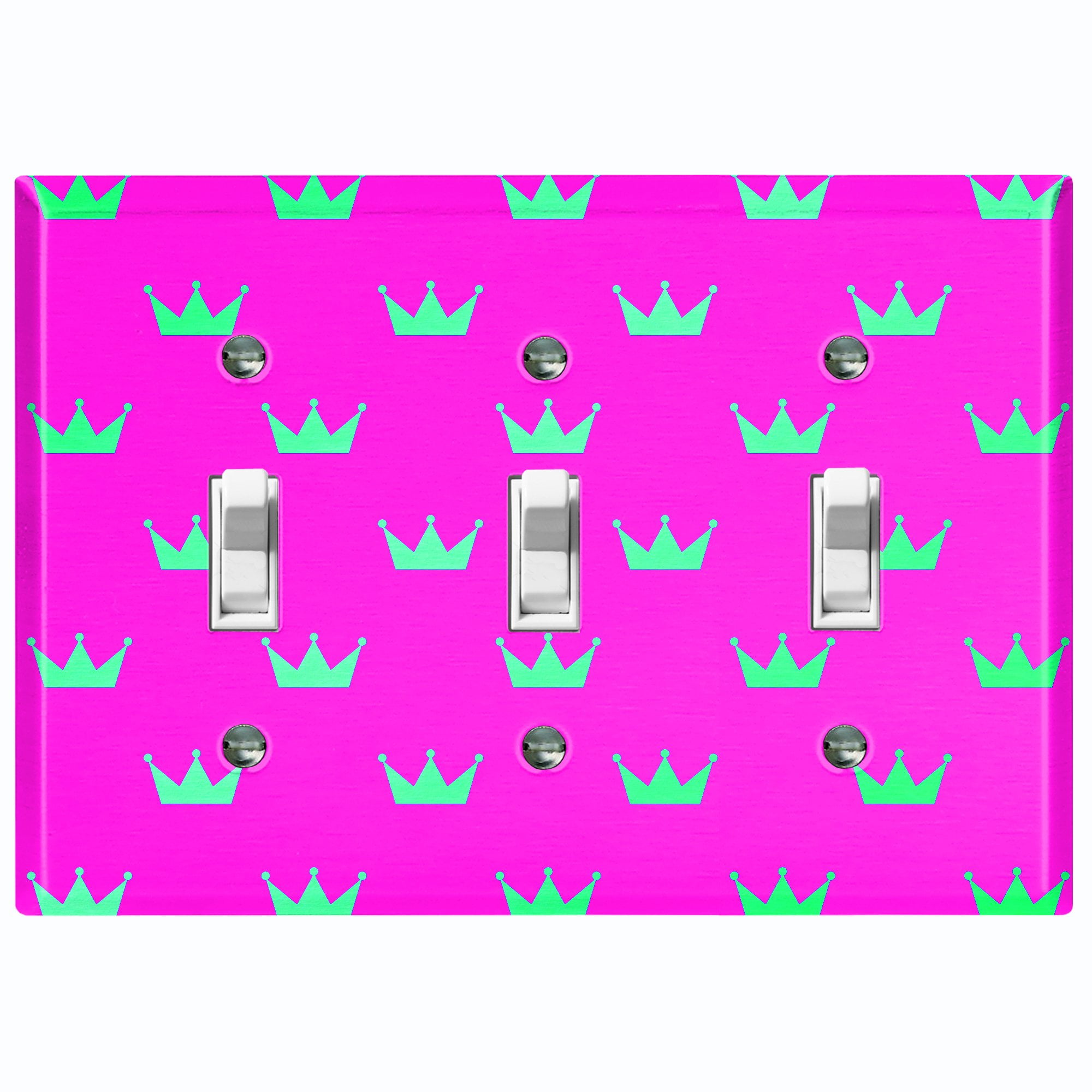 Metal Light Switch Plate Cover Teal Royal King Queen Crown KIN009 ...
