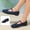 Navy, variant on Willtoo Mary Jane Shoes Women Square Toe Knit Breathable T-Strap Buckle Slip On Walking Shoes Lightweight Comfort Casual Ballet Flats