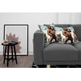 thumbnail image 5 of Ambesonne Bear Throw Pillow Cover Pack of 2, Funny Cool Cartoon Animal Gang, 2 Pcs-36"x36", Pale Blue Umber and Chocolate, 5 of 5