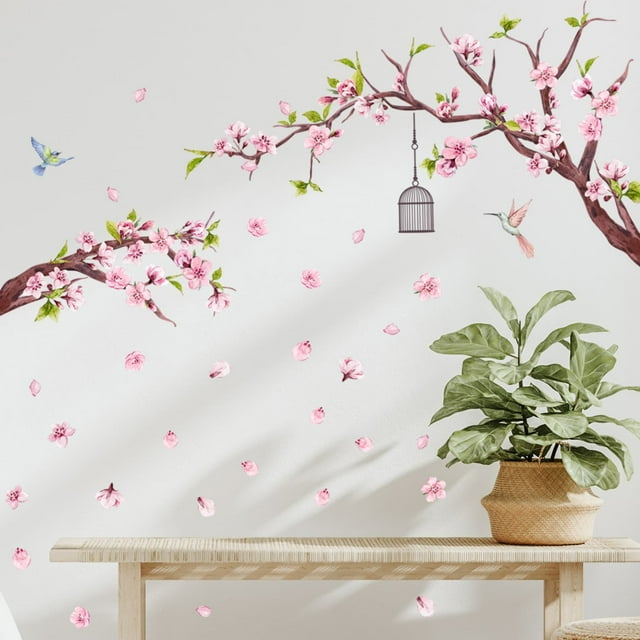 HOZADOIE Wall Sticker Home Decor One-Meter Wall Stickers Flowers Wall Stickers Toilet Stickers Background Wall Toilet Decorative Wall Stickers Self-Adhesive Wall Stickers