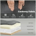 thumbnail image 4 of HOMCOM Canapé 3 Places avec Coussin à Ressorts Porte-Gobelet pour Chambre Gris Foncé, 4 of 10