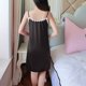 thumbnail image 4 of mfyjkho Vestidos para mujer, Vestido de dormir informal sin mangas con cuello en V para mujer, de moda de verano Vestidos de playa para mujer free size, 4 of 5