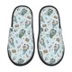 thumbnail image 1 of Fotbe Winter Wonderland Light Blue Pantuflas Peludas para Mujer con Estampado, Zapatillas de Peluche, Zapatos de Invierno para Casa, Uso Interior y Exterior-Large, 1 of 8