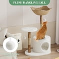 thumbnail image 2 of Royalbelle Stylish Feline Tower,Modern Cat Tree with Large Rattan Basket,Scratching Posts,Realistic Branch Design,Rest and Play,No branches, 2 of 9