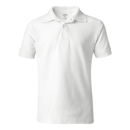 French Toast A9084 Boy's Short Sleeve Pique Polo - White - 5 - X-Small