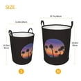 thumbnail image 5 of XMXT Collapsible Laundry Basket, Sunset Coconut Tree Illustration Waterproof Laundry Hamper, 62L Black, 5 of 8