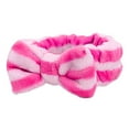 thumbnail image 5 of WTXUE Headbands for Women, Hydrotherapy Headband 1 Piece Bow Hairband Women's Facial Makeup Headband Soft Coral Headband for Shower Face Wash, Hot Pink, 5 of 5