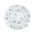 thumbnail image 4 of Unique Bargains 3 Pcs Flower Single Layer Shower Cap for Bathroom White Blue PEVA, 4 of 6