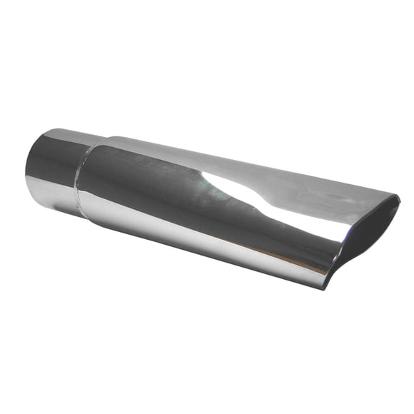 Pypes Exhaust EVT54 Exhaust Tail Pipe Tip 2-1/2 Inch Slip-Fit Diameter; 2-1/2 Inch Slip-Fit Diameter; 304 Stainless Steel; With Pypes Logo; Set of 2; With Pypes Logo