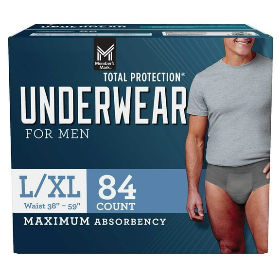 Member's Mark Total Protection Incontinence Underwear for Men - Choose Your Size