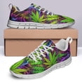 thumbnail image 4 of Marijuana Leaf Psychedelic Shoes for Men Women Running Sneakers Breathable Casual Sport Tennis Shoes Gift for Him Her White Size 6, 4 of 5