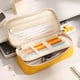 thumbnail image 1 of Estuche de lona de gran capacidad con cuerda para colgar | Organizador de dos capas para bolígrafos y papelería | Bolsa resistente al agua para útiles escolares y de oficina, 1 of 6