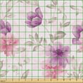thumbnail image 2 of Ambesonne Floral Fabric by the Yard Upholstery, Pastel Soft Flowers Motif, 10 Yards, Pale Rose Purple Blush, 2 of 5