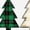 WHITE, variant on - Patterned Christmas Trees Women's Cropped Graphic T-Shirt