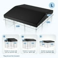 thumbnail image 3 of Outdoor Dog Kennel Cover 9.8x9.8 ft, DOMIPET Waterproof UV-Resistant Cover, Replacement Top Covers for Multiple Brands of Dog Kennels, 3 of 7