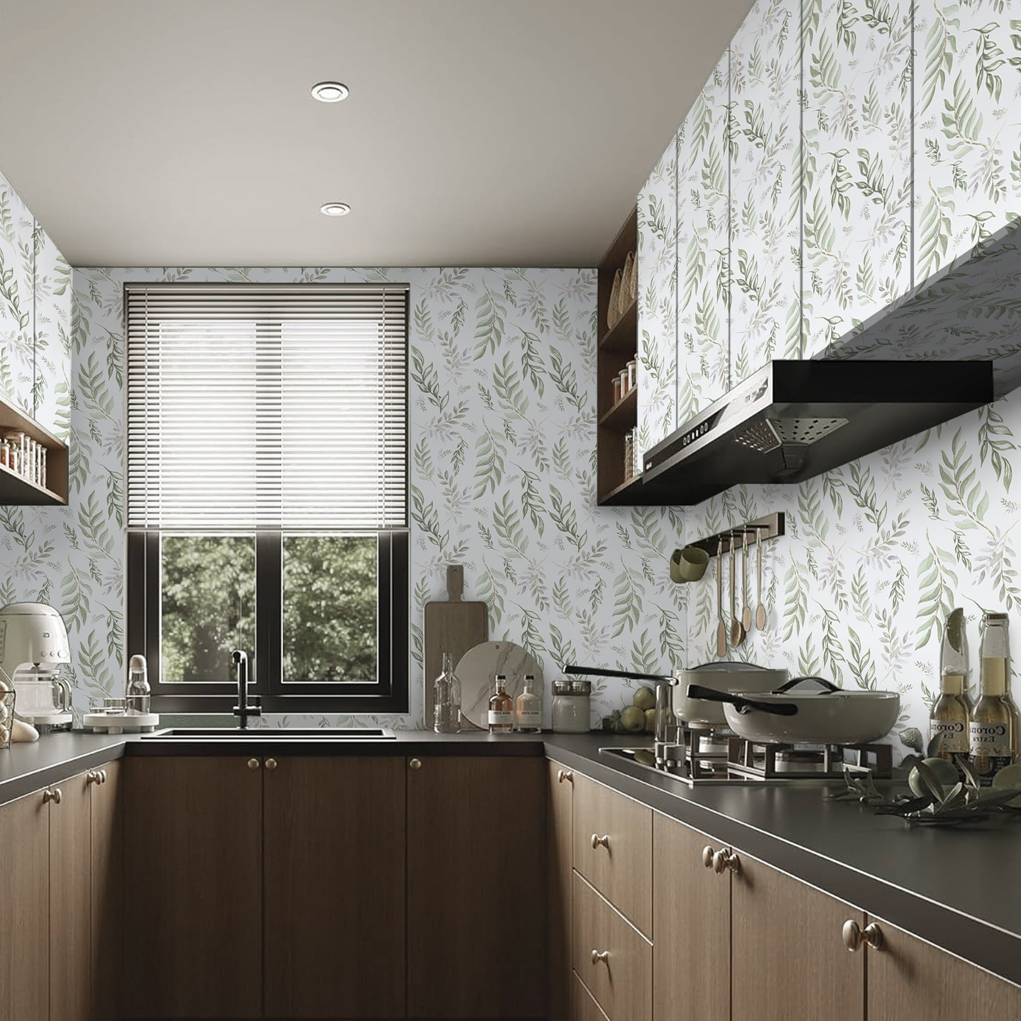 UMIGGEE 17.5-in x 393-in Peel and Stick Floral Wallpaper Self Adhesive Removable Wallpaper Peel and Stick for Home Bedroom Cabinets Thicken