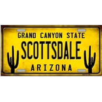 Scottsdale Arizona Novelty Metal License Plate Smart Blonde LP-12313