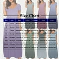 thumbnail image 3 of GaThRRgYP Tea Party Dresses for Woman,Women's Large Pocket Print Color Dress Round Neck Short Sleeved Dress Blue S, 3 of 5