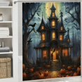 thumbnail image 5 of YANMS Big Old On The Stone Gothic Durable and Washable Shower Curtain Multiple Sizes White, 5 of 6