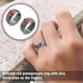 thumbnail image 2 of Anillo de sapo de plata con animales míticos, anillos anchos duraderos con elementos chinos, joyería con dijes vintage, regalos para fiestas, C, 2 of 5