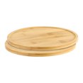 thumbnail image 5 of ZEONHAK 10 Pack 6 Inch Round Bamboo Platter Saucer, Natural Bamboo Plant Pot Trays, Wooden Serving Tray for Plants, 5 of 7