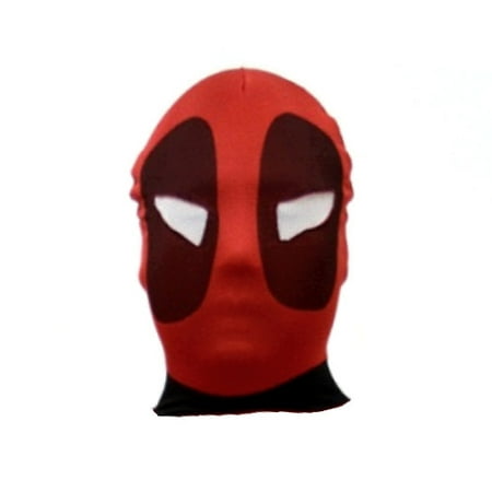 - Deadpool Adult Mask See Through Cosplay Costume Spandex Red Mens Halloween Movie