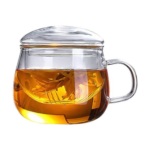 Thickened Transparent Glass Cup With Strainer Glass For Fill With Water Reusable High Temperature Resistance