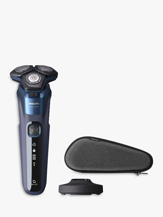 Idool Email schrijven Inleg Philips - Series 5000 Wet & Dry Midnight Blue Electric Shaver S5585/30 w/  Pouch and Charging Station - Walmart.com