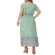 thumbnail image 4 of Vestido Plus Size Agnes Orinda para Mujeres, Vestidos Florales Boho, Vestido de Verano con Cuello en V y Mangas con Volantes, Vestido de Playa de Corte Suelto 4X Verde Menta, 4 of 8