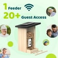 thumbnail image 2 of Birdfy Smart Bird Feeder with Camera, Bird Watching Camera with Solar Panel, AI Identify 6000+ Species, Eco-friendly Wooden, Ideal Gift, Ebony, 2 of 9