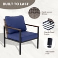 thumbnail image 3 of EAGLE PEAK Sunset Dune 6 Piece Patio Furniture Sets, Wicker Modern Outdoor Conversation Set with Coffee Tables and Ottoman,Cushions,Blue, 3 of 11