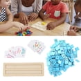 thumbnail image 4 of Juguete De Aprendizaje De Matemáticas, Bloque De Construcción De Número De Alfabeto De Haya Duradero Azul Resistente Para Niños En Edad Preescolar ANGGREK BB2013, 4 of 8