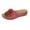 Red, variant on Sandals Women Wedge Shoes, Comfortable Womens Orthopedic Sandal Dressy Summer Flip Flops Fashion Walking Wedges Brown 7