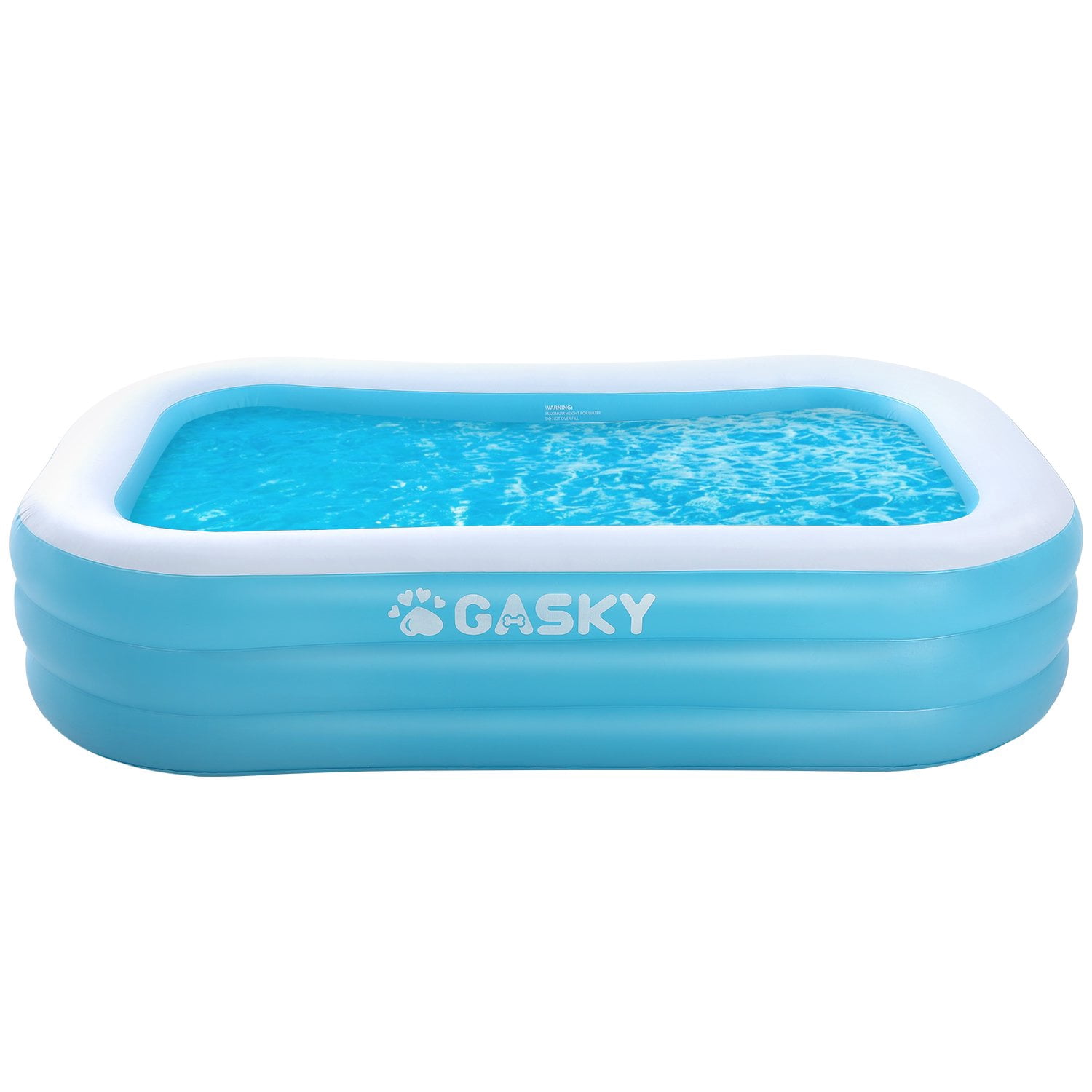Gasky Inflatable Swimming Pool Full-Sized Blow up Water Pool 120''*72''*22'' for Baby Kids Adults Family Outdoor Backyard Summer Water Party