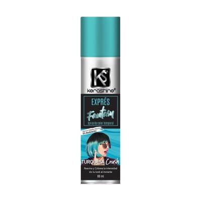 Spray de color temporal Kerashine Exprés Fantasy turquesa crush 80 ml