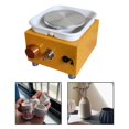 thumbnail image 1 of Mini Rueda de Cerámica Eléctrica, Plato Giratorio para Dar Forma a La Arcilla, Artesanías de Cerámica, Herramienta de Bricolaje para Niños, Principian Amarillo perfecl Rueda de cerámica, 1 of 8