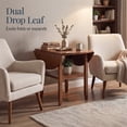 thumbnail image 4 of Best Choice Products 42" Round Drop Leaf Dining Table For 4, Solid Wood Expandable Table W/ Storage Shelf - Chestnut, 4 of 9