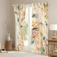 thumbnail image 3 of Homewish Vintage Western Flower Black Out Curtains, Chic Pearl Curtains Pack of 2 (42x63 Each), Teens Kids Girls Female Bedroom Curtains, Curtains and Drapes Decor, 3 of 6
