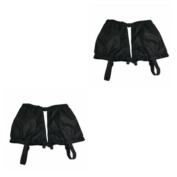 Toystoory Paquete de 2 polainas térmicas impermeables de tela Oxford para senderismo al aire libre equipo de escalada montañismo Negro 2Conjunto