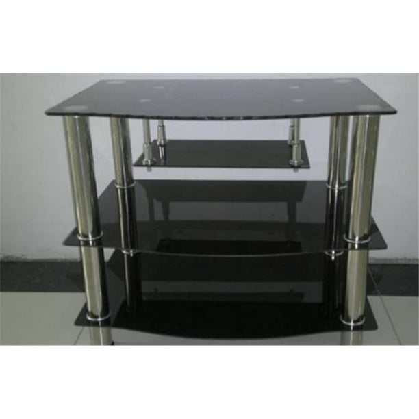 Four Shelf Glass TV Stand with Mount