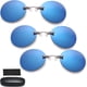 thumbnail image 1 of Kngdrt anteojos redondas de tres colores con clip en la nariz, anteojos de sol Morpheus 2024, anteojos de sol para hombre sin montura, 1 of 1